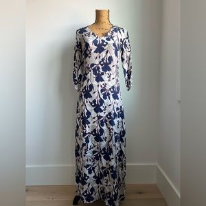 Kachel x anthropology v neck maxi dress